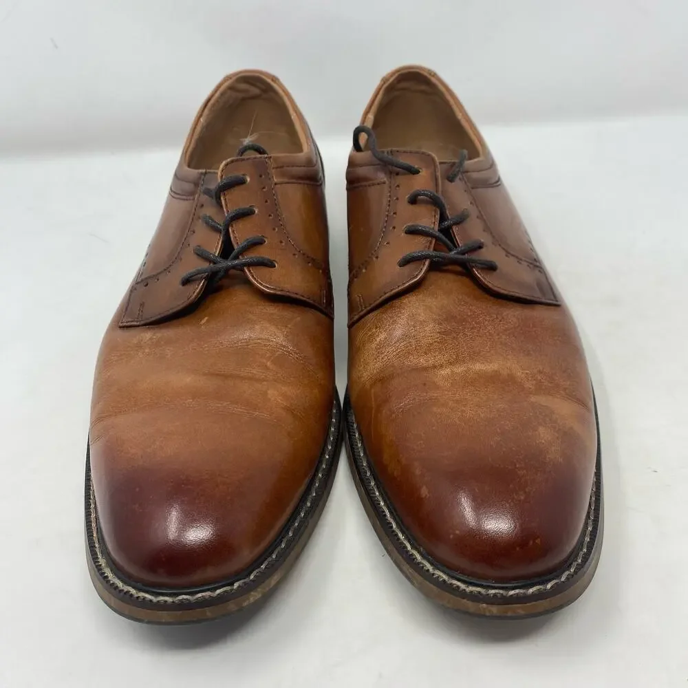 Stacy Adams Faulkner Cognac Oxford Dress Shoes Mens Size 8.5